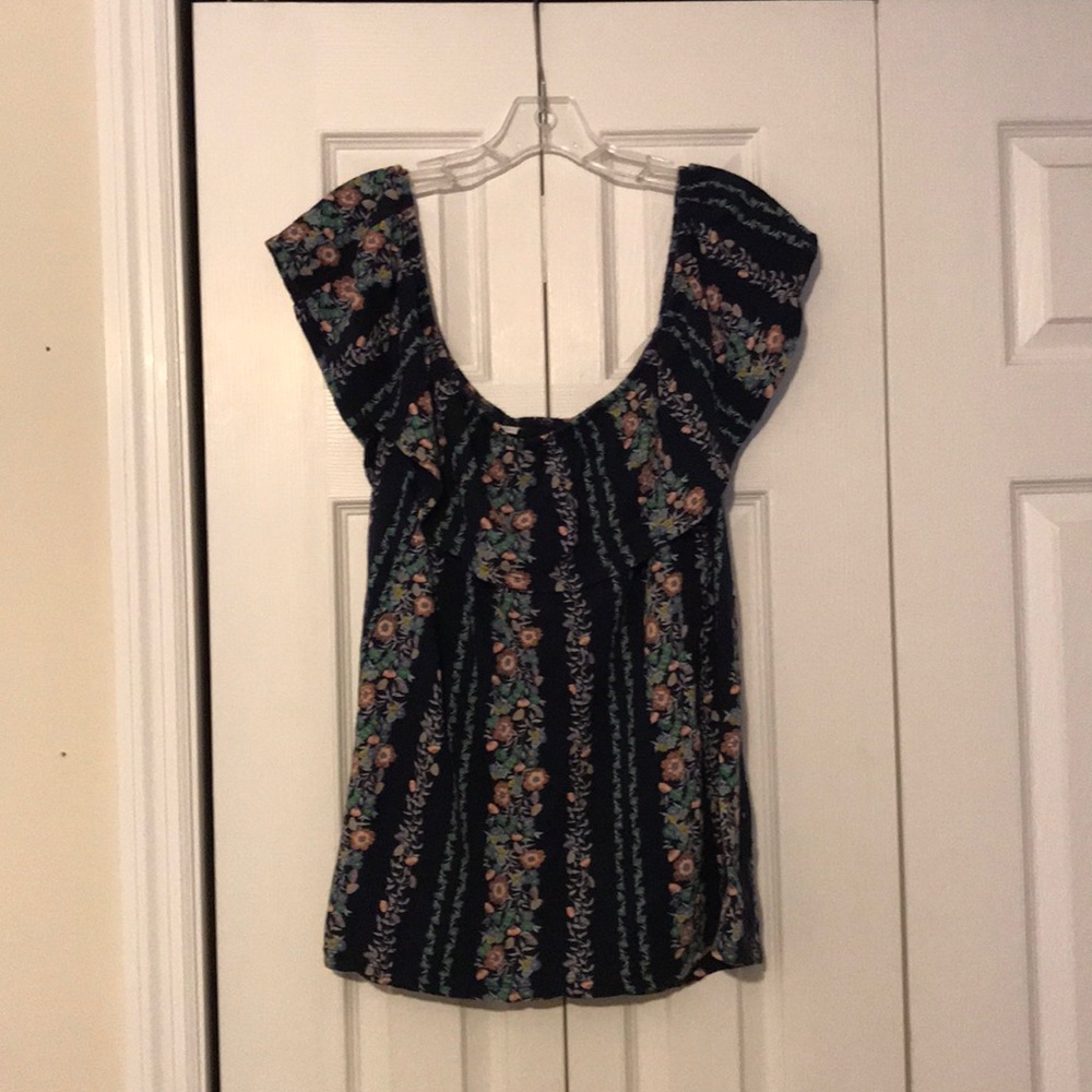 Old Navy flowered off shoulder top